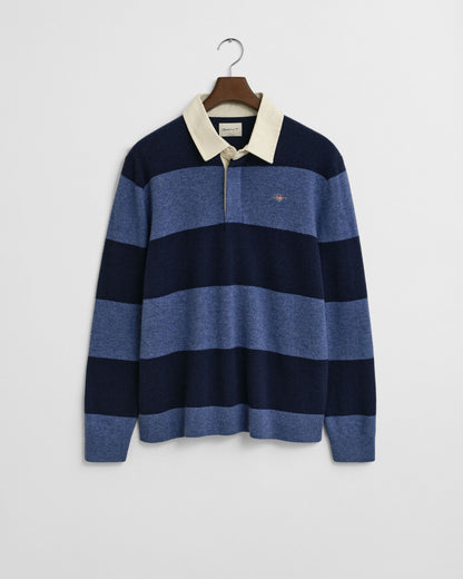 Striped Extra Fine Lambswool Rugger Sweater