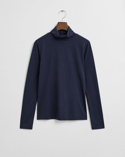 Lightweight Cotton Turtleneck Top