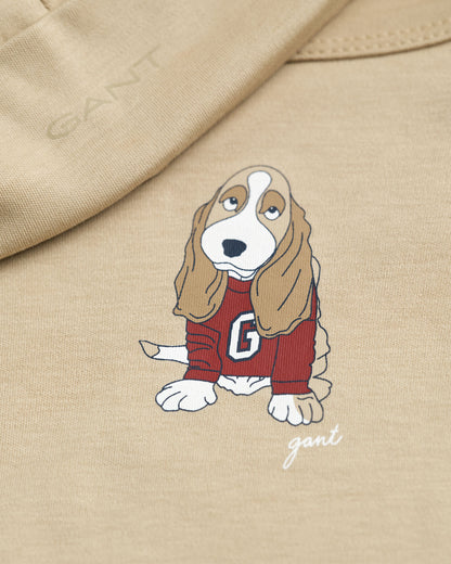 Baby Dog Print Bodysuit & Beanie