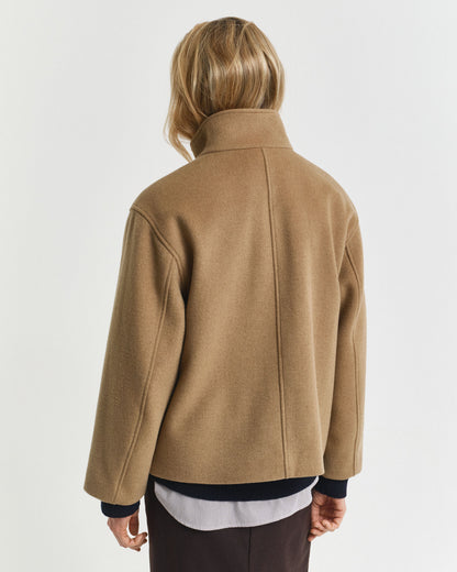 Short Wool Zip Jacket