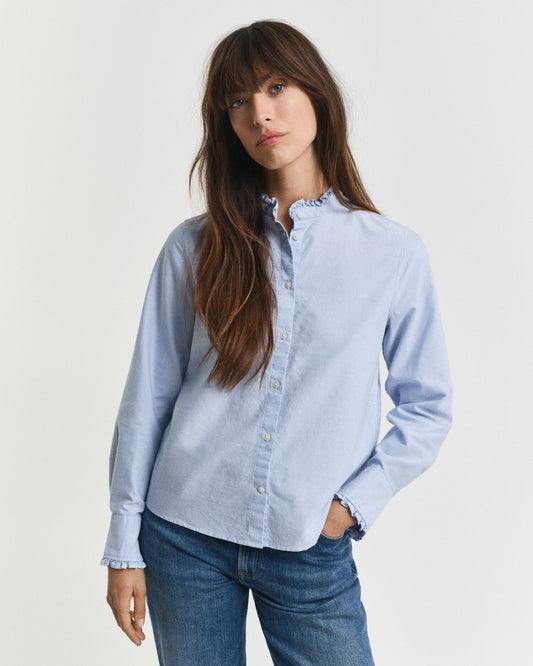 Classic Oxford Frill Blouse