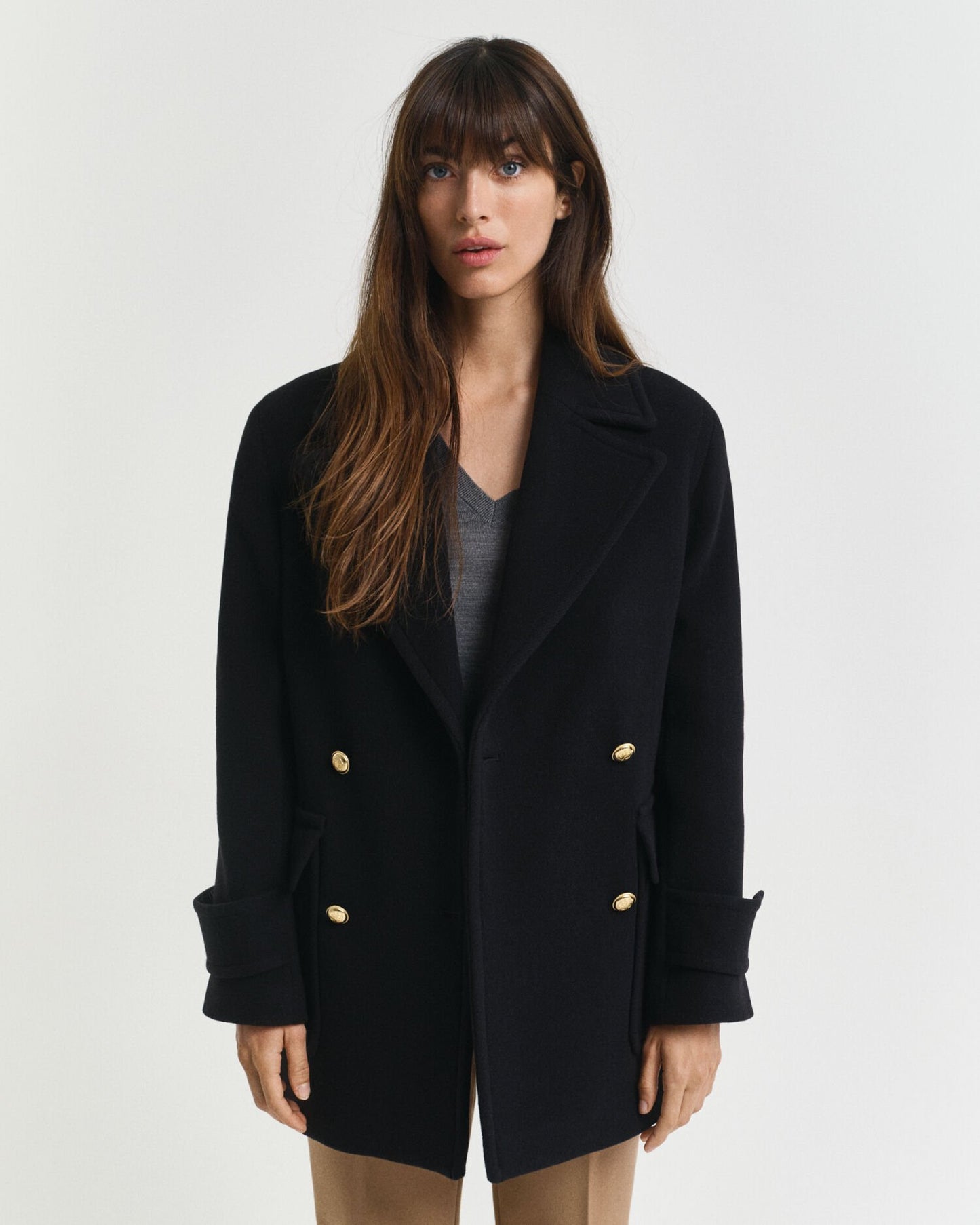 Wool Mid-Length Peacoat
