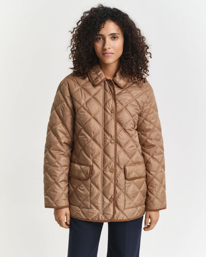 Quilted Corduroy Trim Jacket