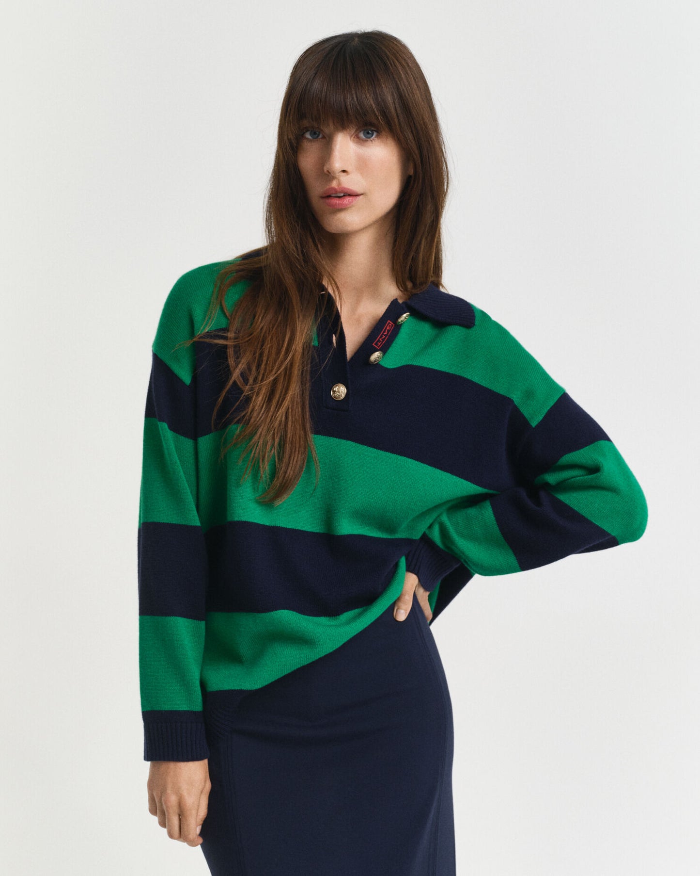 Striped Knitted Rugger