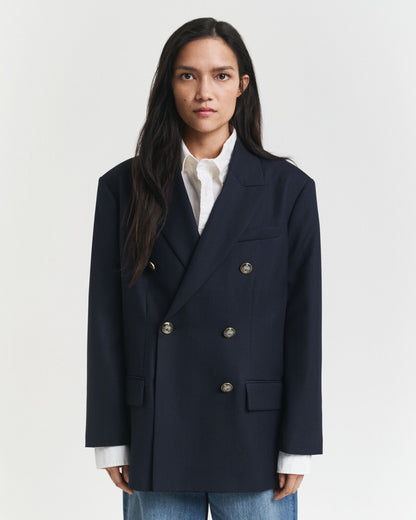 Oversized Wool Hopsack Blazer