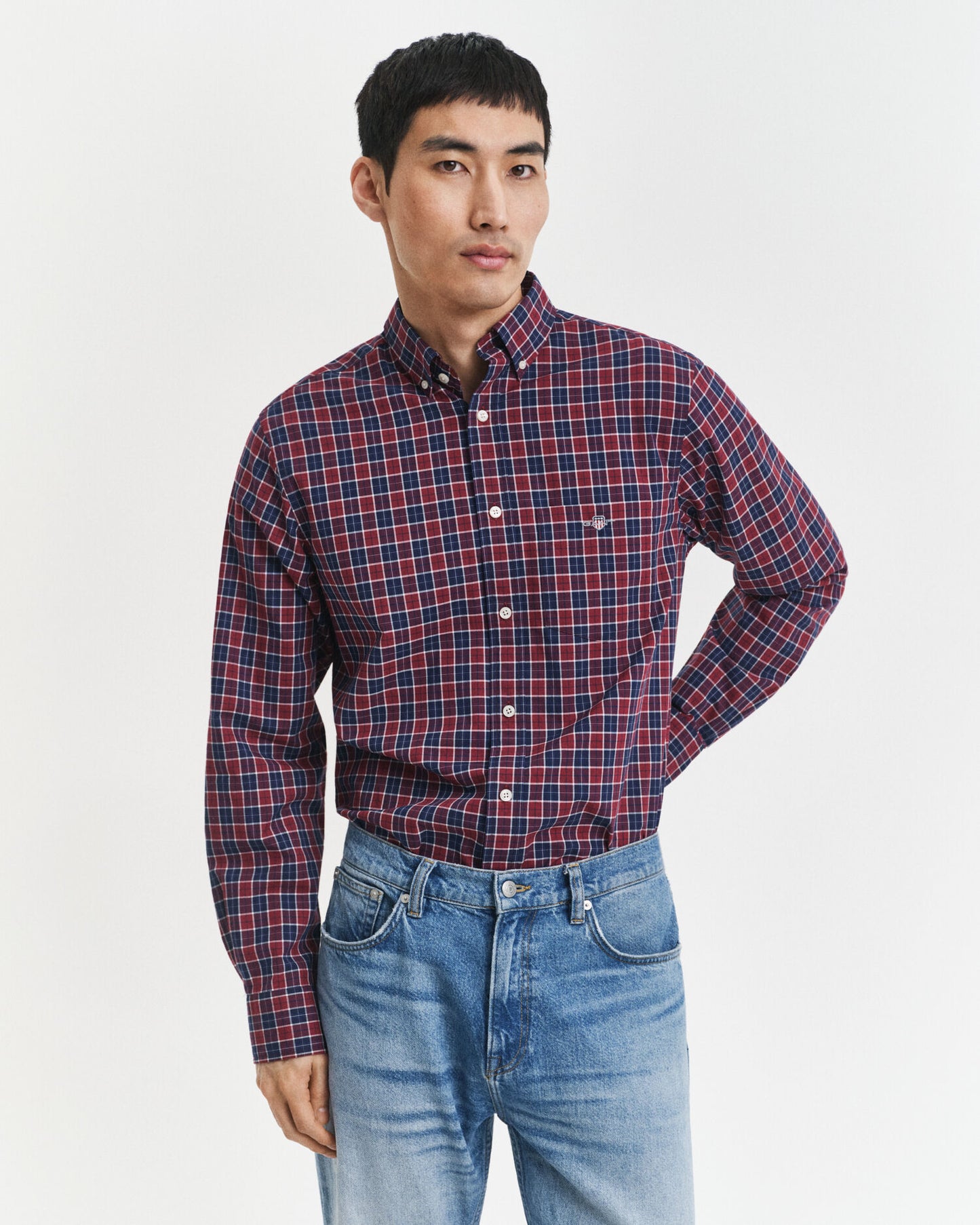 Regular Fit Checked Classic Poplin Shirt