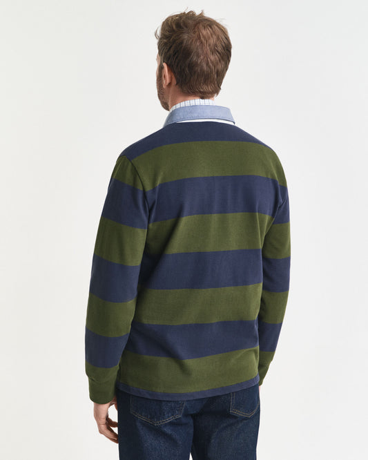Chambray Collar Striped Heavy Rugger