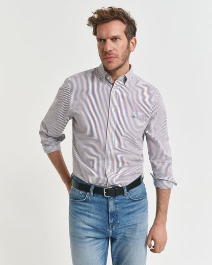 Regular Fit Striped Classic Poplin Shirt