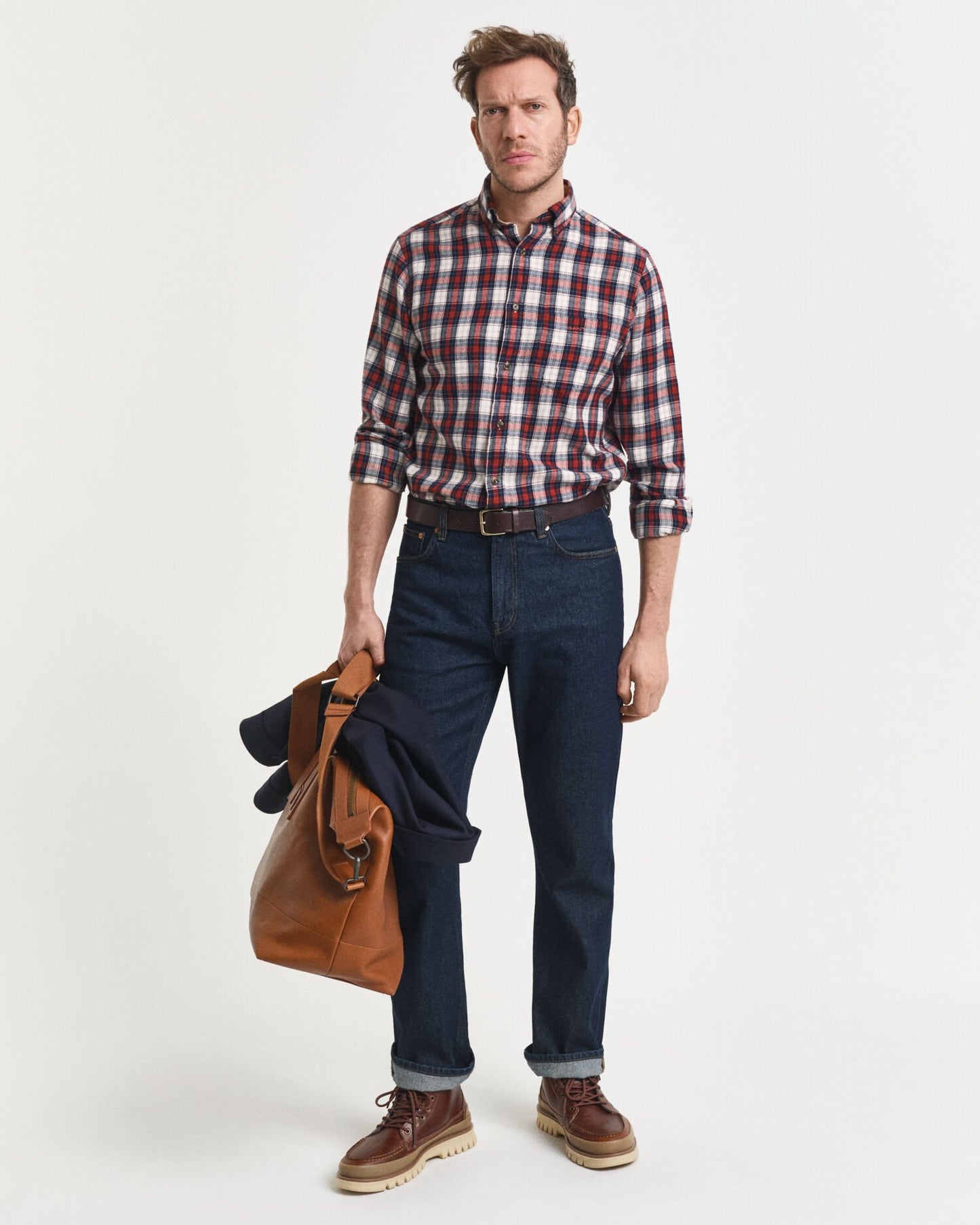Regular Fit Checked Windblown Flannel Shirt