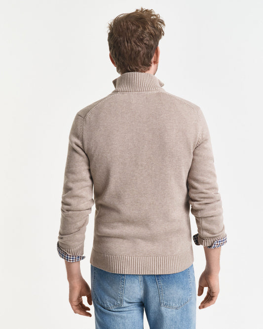 Casual Cotton Half-Zip Sweater