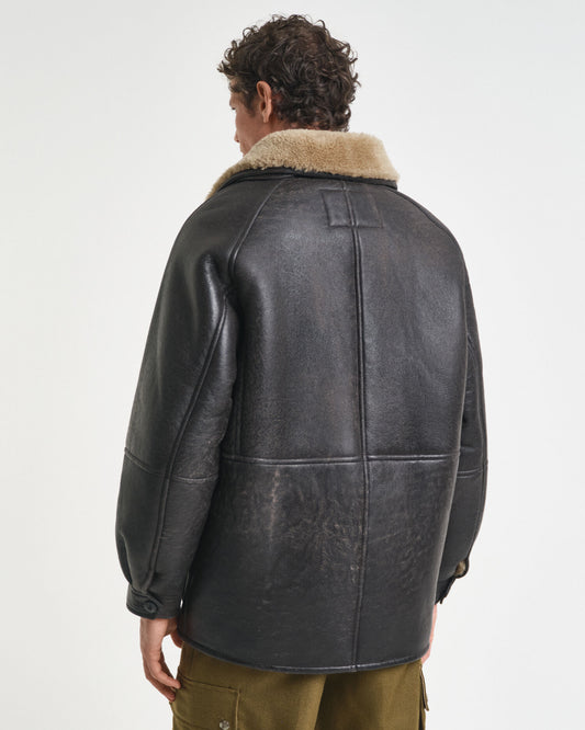 Worn-In Leather Shearling Jacket