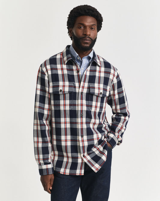 Checked Twill Overshirt