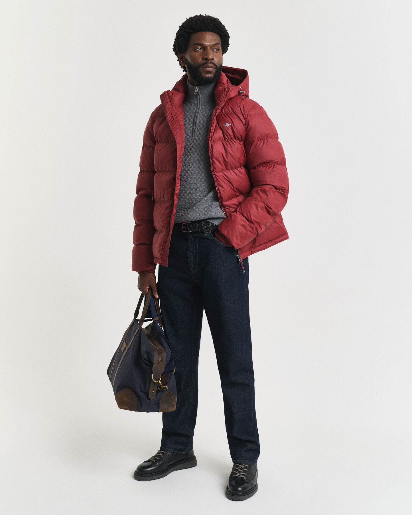 Micro Textured Half-Zip Sweater