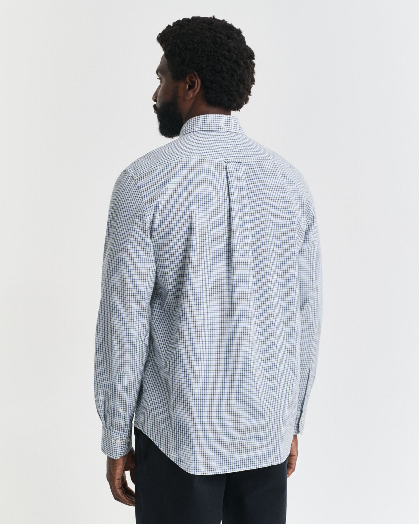 Regular Fit Micro Checked Classic Poplin Shirt