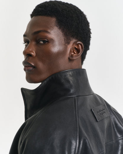 Leather Harrington Jacket