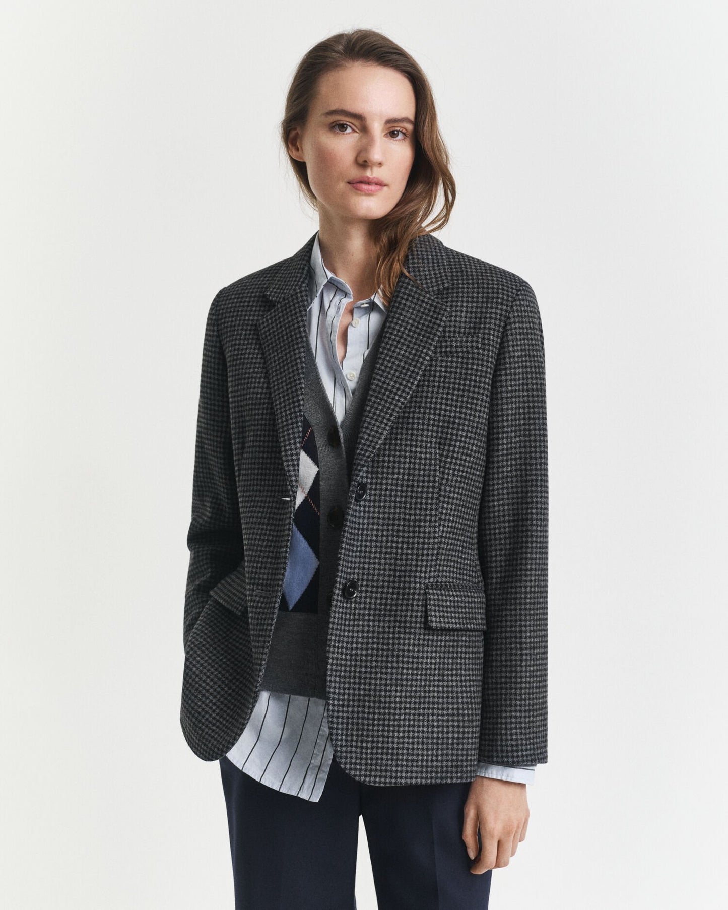 Regular Fit Wool Houndstooth Blazer