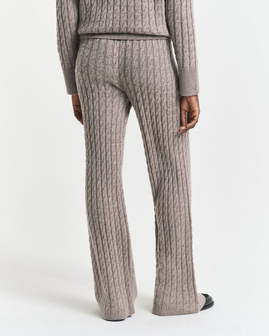 Cable Knit Wool Pants