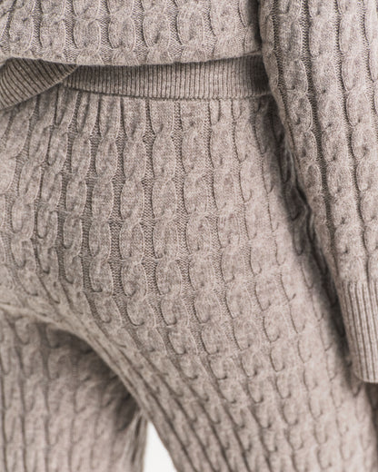 Cable Knit Wool Pants
