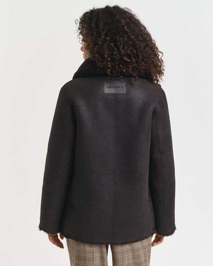 Reversible Shearling Peacoat
