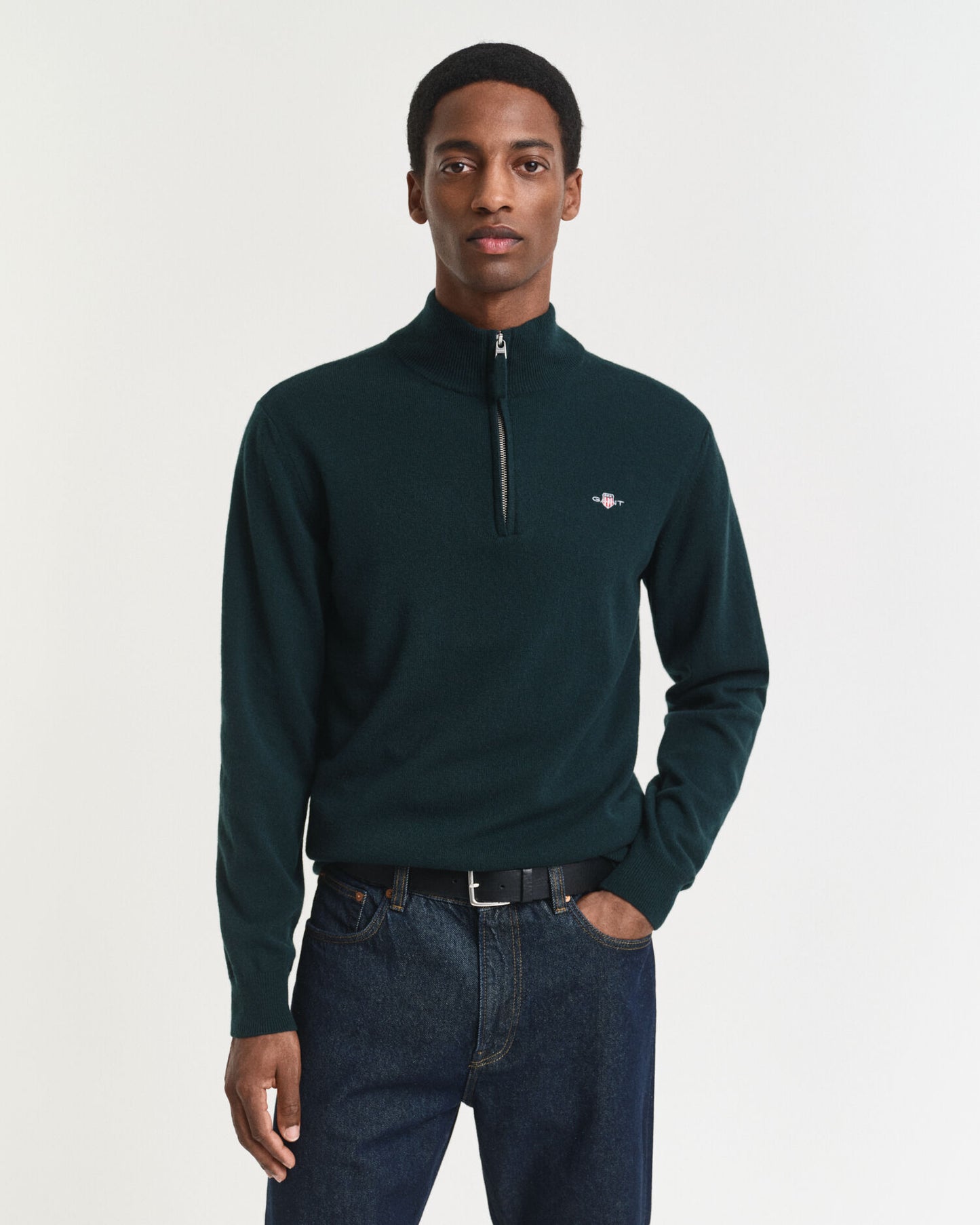 Superfine Lambswool Half-Zip Sweater