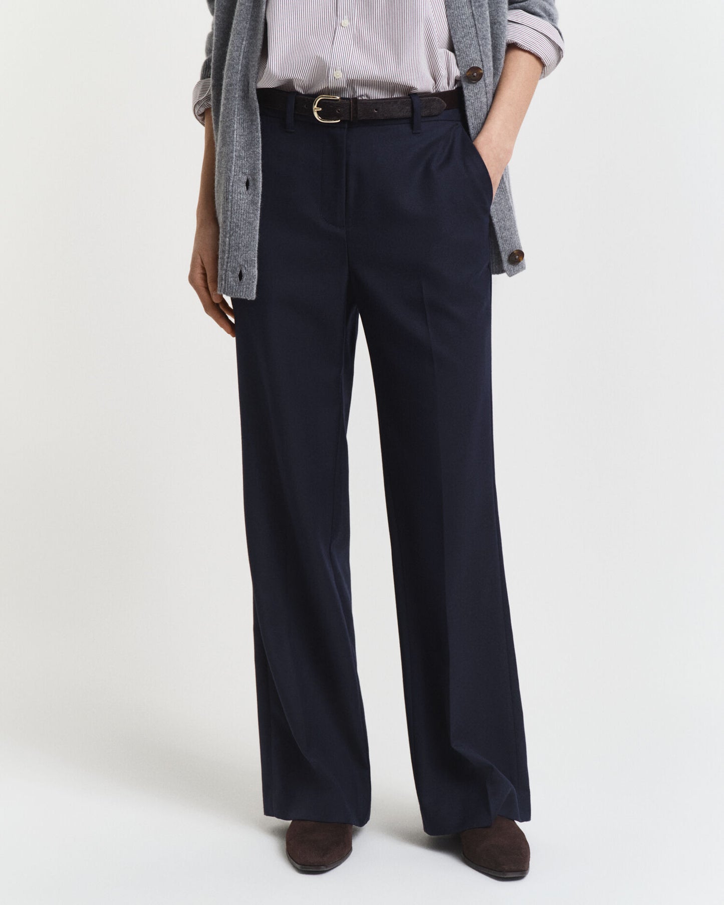 Tailored Wool Blend Pants
