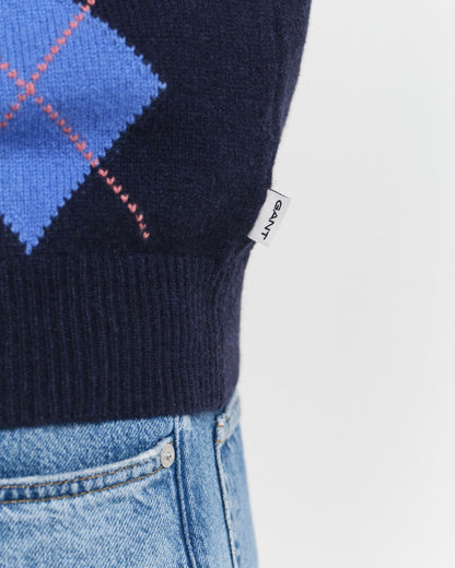 Argyle Crew Neck Sweater