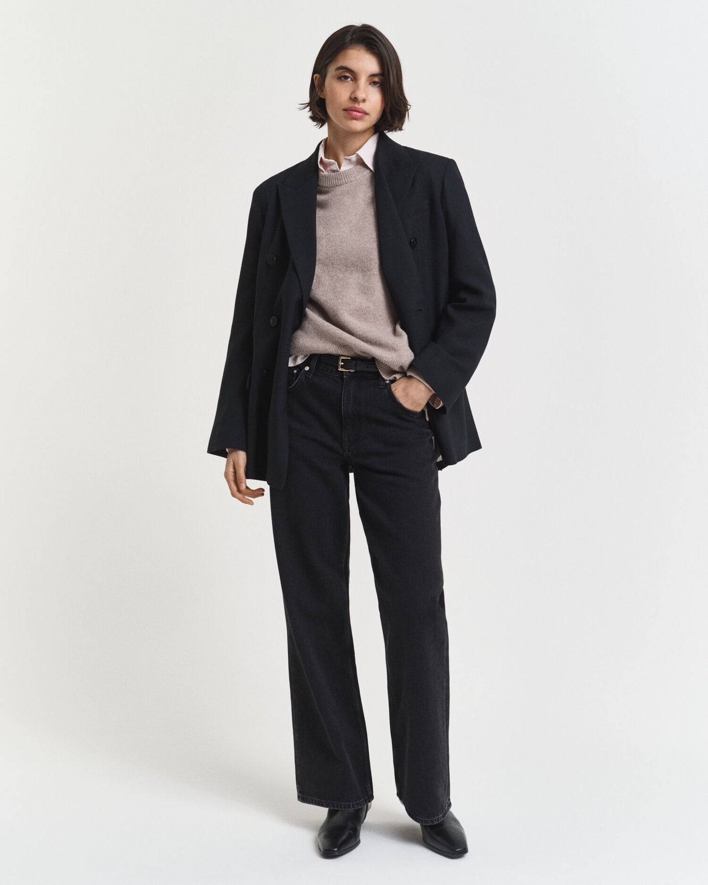 Soft Wool Cashmere Blend Crew Neck Sweater