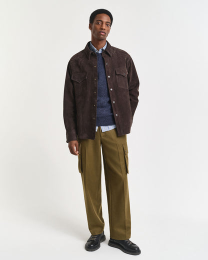 Wool Blend MoulineCrew Neck Sweater