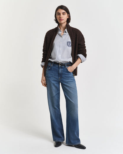 Cable Knit Zip Cardigan