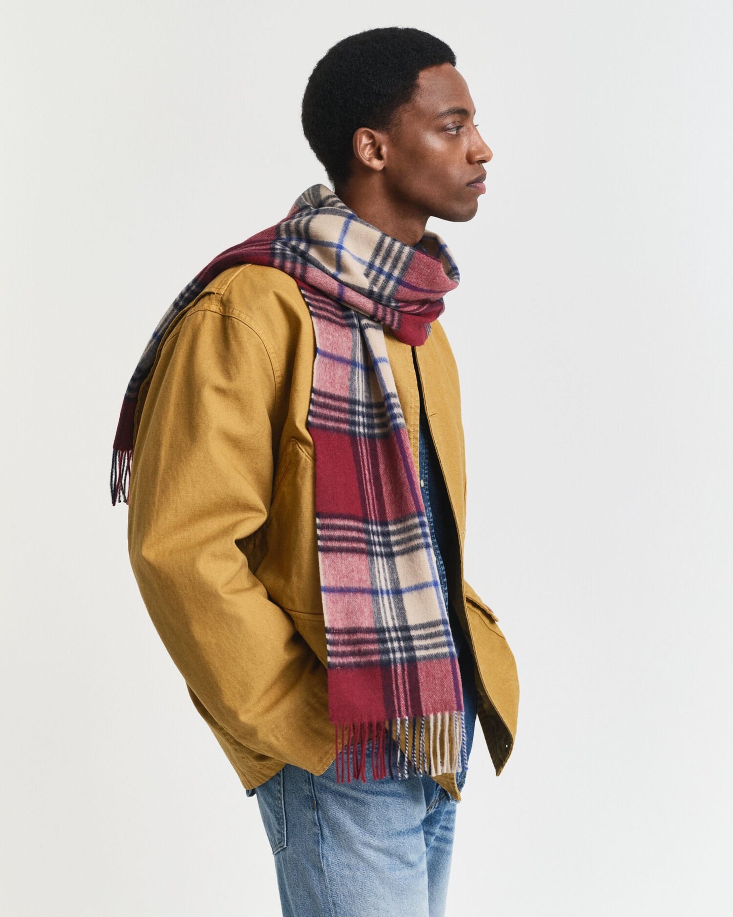Checked Wool Scarf