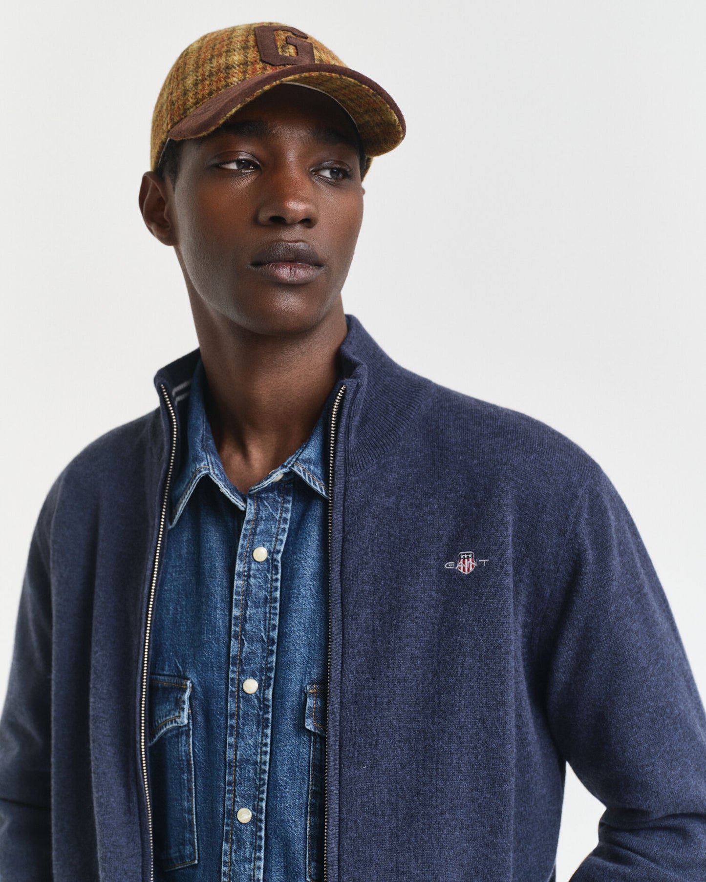 Superfine Lambswool Zip Cardigan