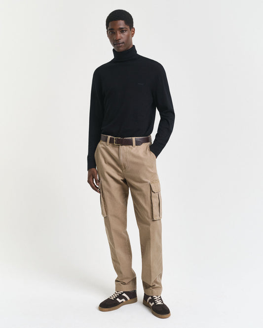 Regular Fit Cotton Twill Cargo Pants