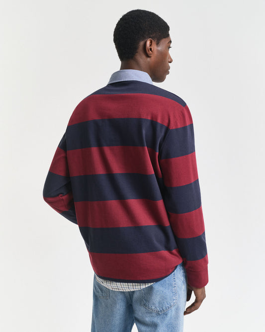 Chambray Collar Striped Heavy Rugger