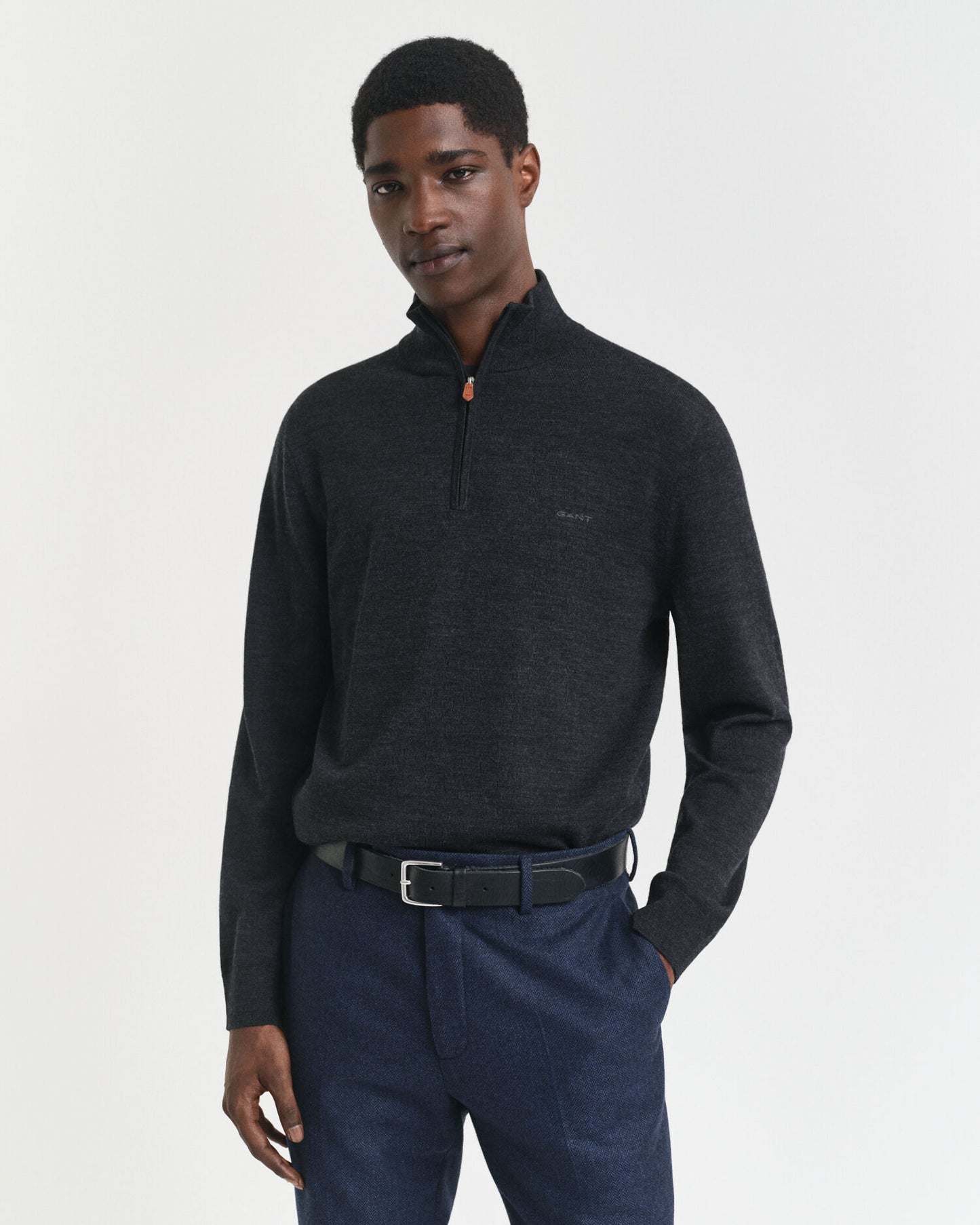 Extra Fine Merino Wool Half-Zip Sweater