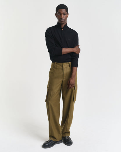 Extra Fine Merino Wool Half-Zip Sweater