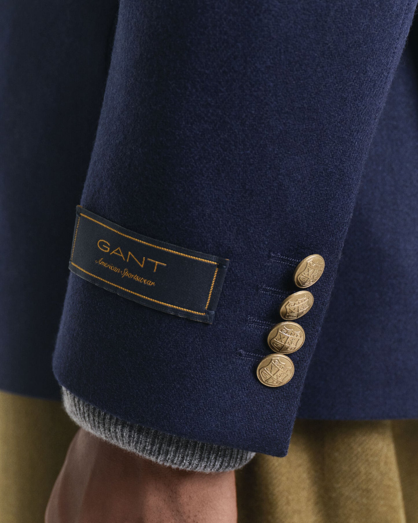 Slim Fit Wool Flannel Club Blazer