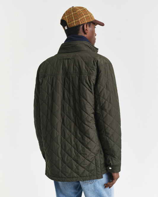 Quilted Windcheater Mid-Length Jacket