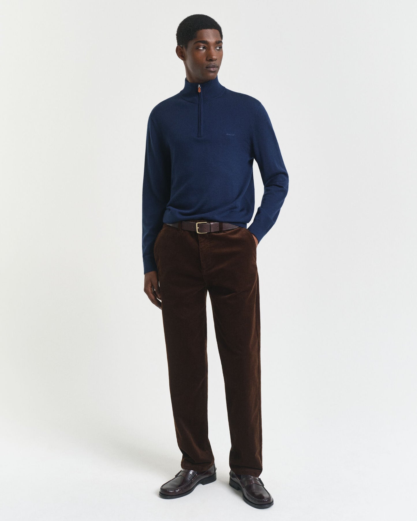 Extra Fine Merino Wool Half-Zip Sweater