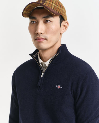 Superfine Lambswool Half-Zip Sweater
