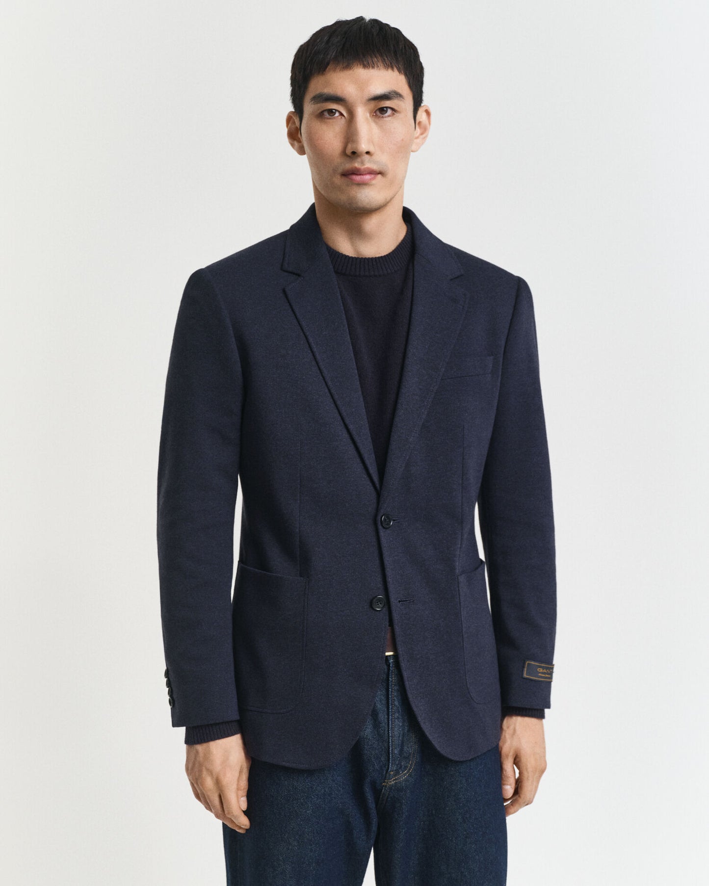 Slim Fit Two-Toned Jersey Piqué Blazer