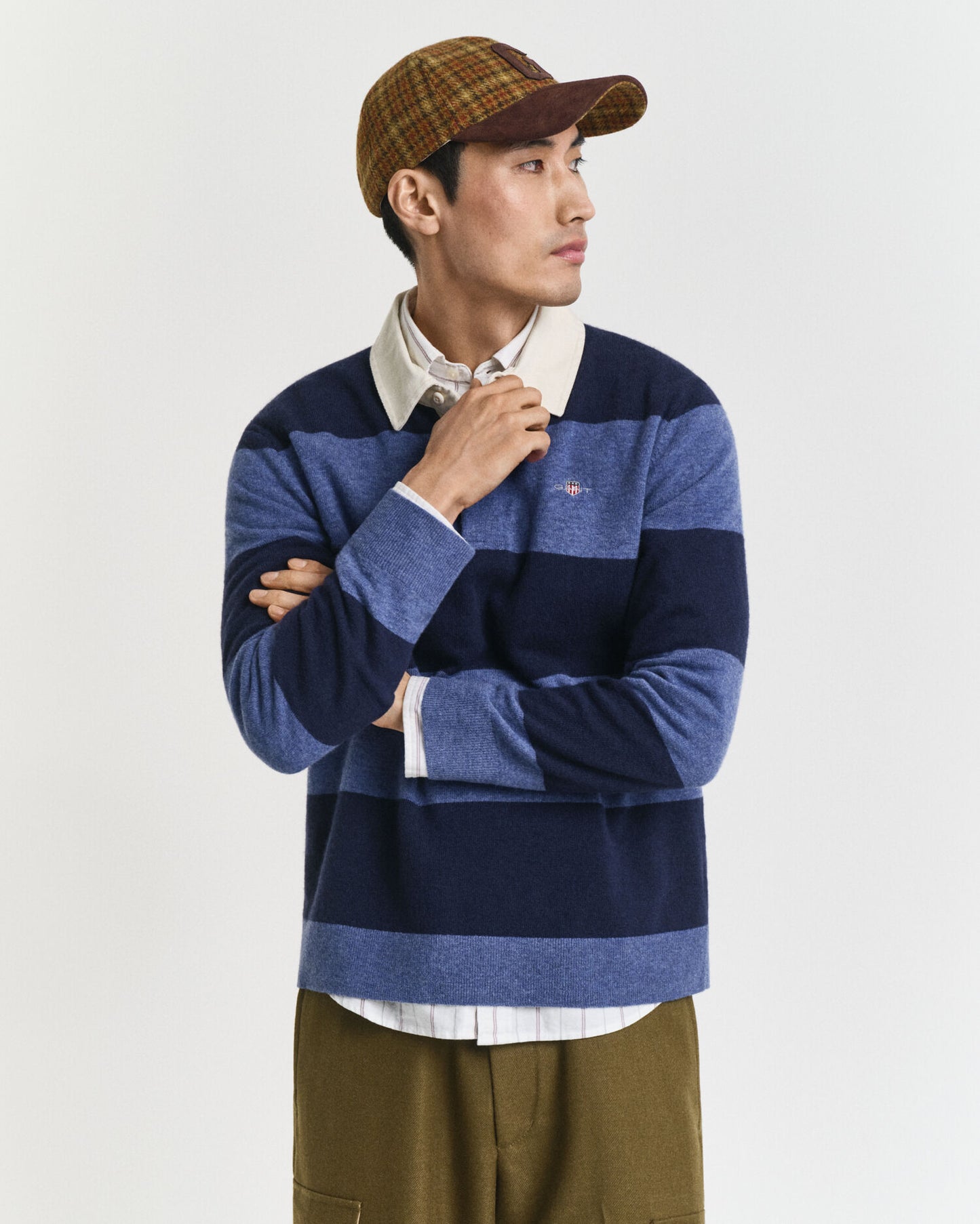 Striped Extra Fine Lambswool Rugger Sweater