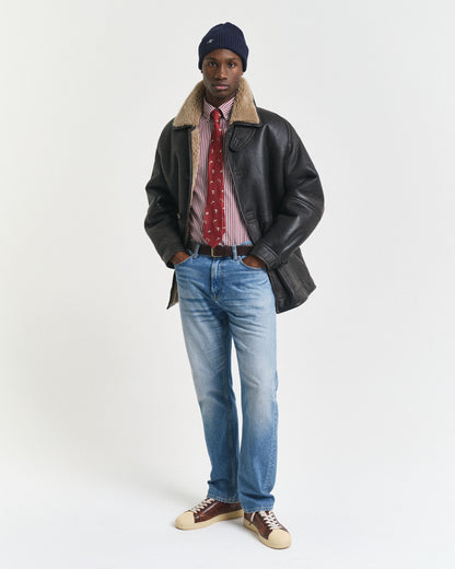 Regular Fit Striped Poplin Shirt