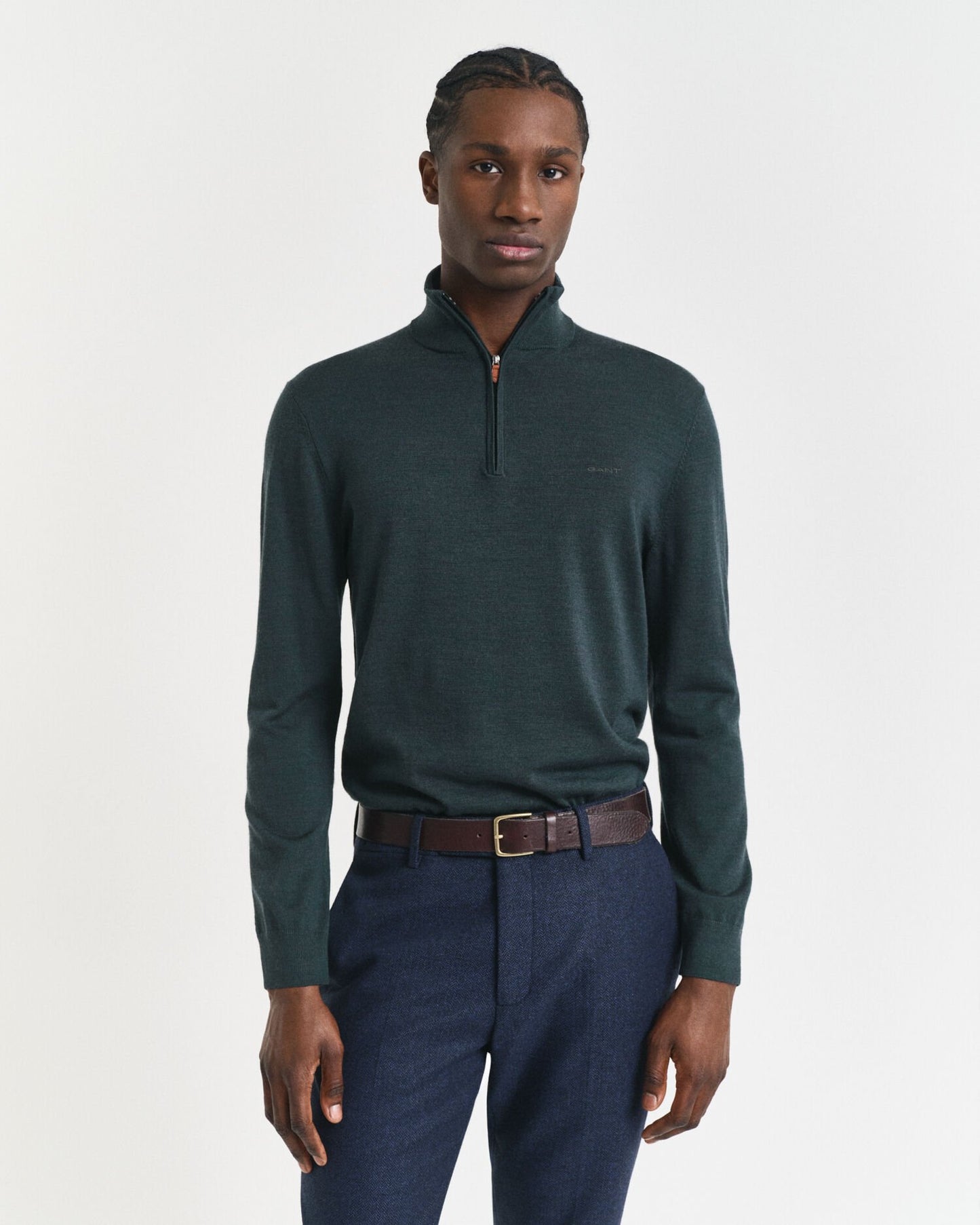 Extra Fine Merino Wool Half-Zip Sweater