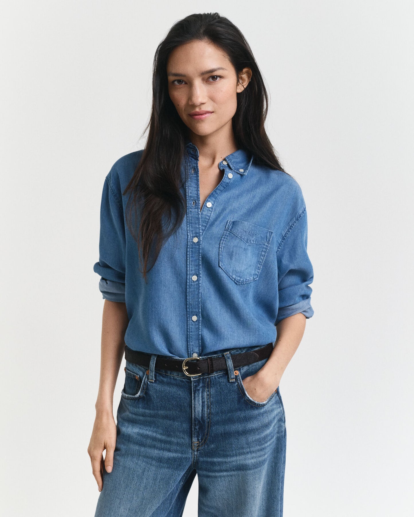 Relaxed Fit Indigo Shirt