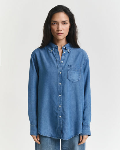 Relaxed Fit Indigo Shirt