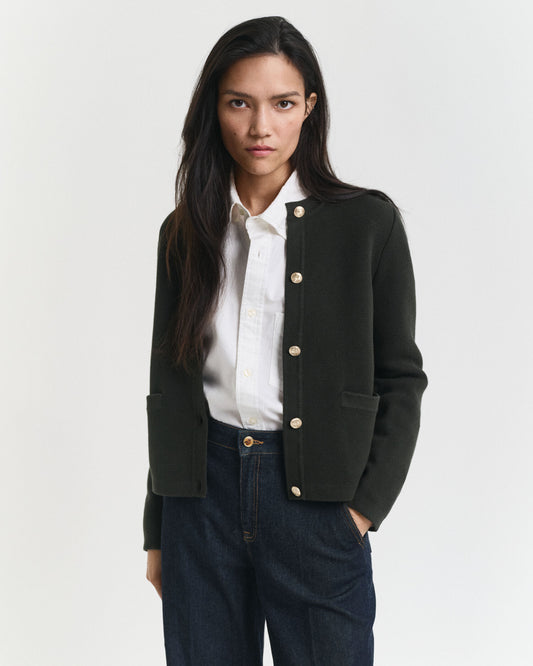 Contrast Knit Cardigan