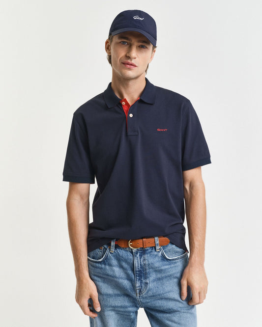 Contrast Piqué Polo Shirt