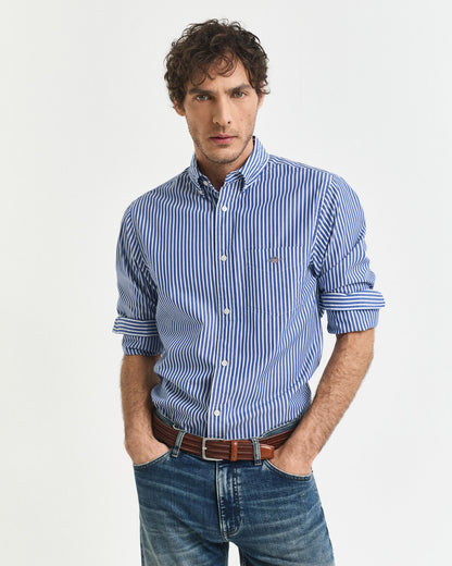 Regular Fit Striped Poplin Shirt