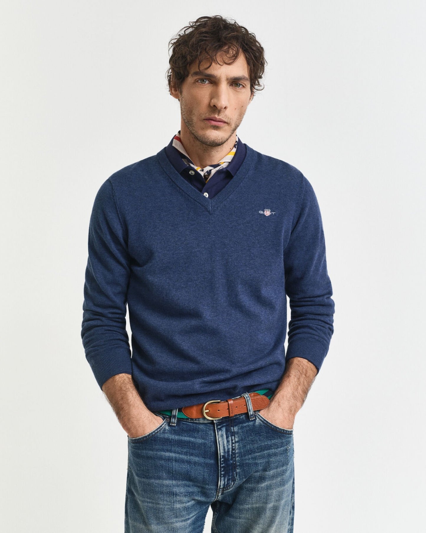 Classic Cotton V-Neck Sweater