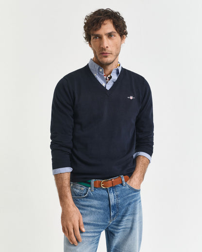 Classic Cotton V-Neck Sweater